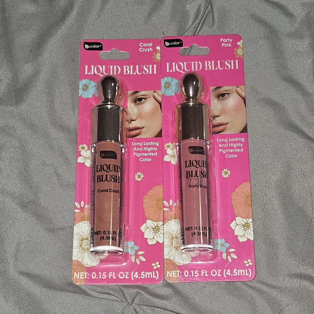 B Color Liquid Blush Set - Coral Crush & Party Pink